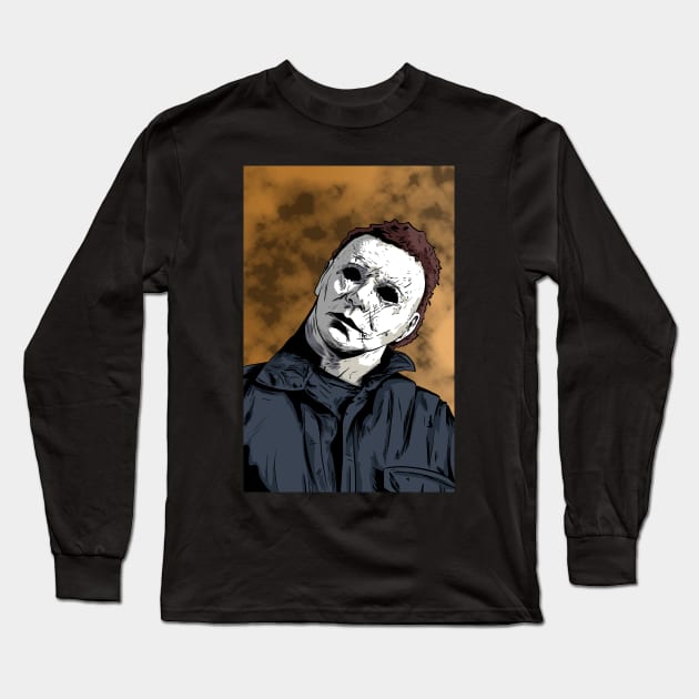 Michael Myers Long Sleeve T-Shirt by Black Snow Comics